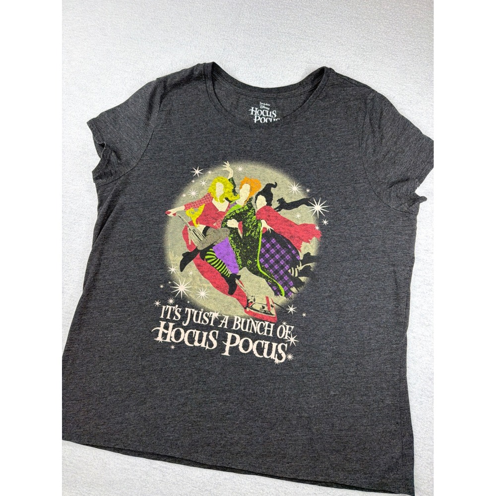 Disney Hocus Pocus Sanderson Sisters Graphic Tee Charcoal Gray XL Halloween
